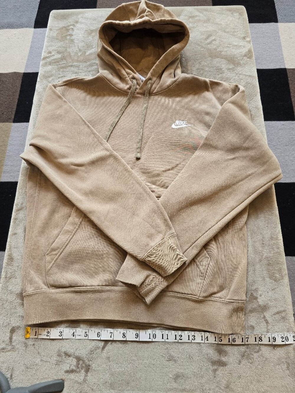 Nike Sportswear Club Fleece Pullover Hoodie - Men's Small - Khaki Tan Beige